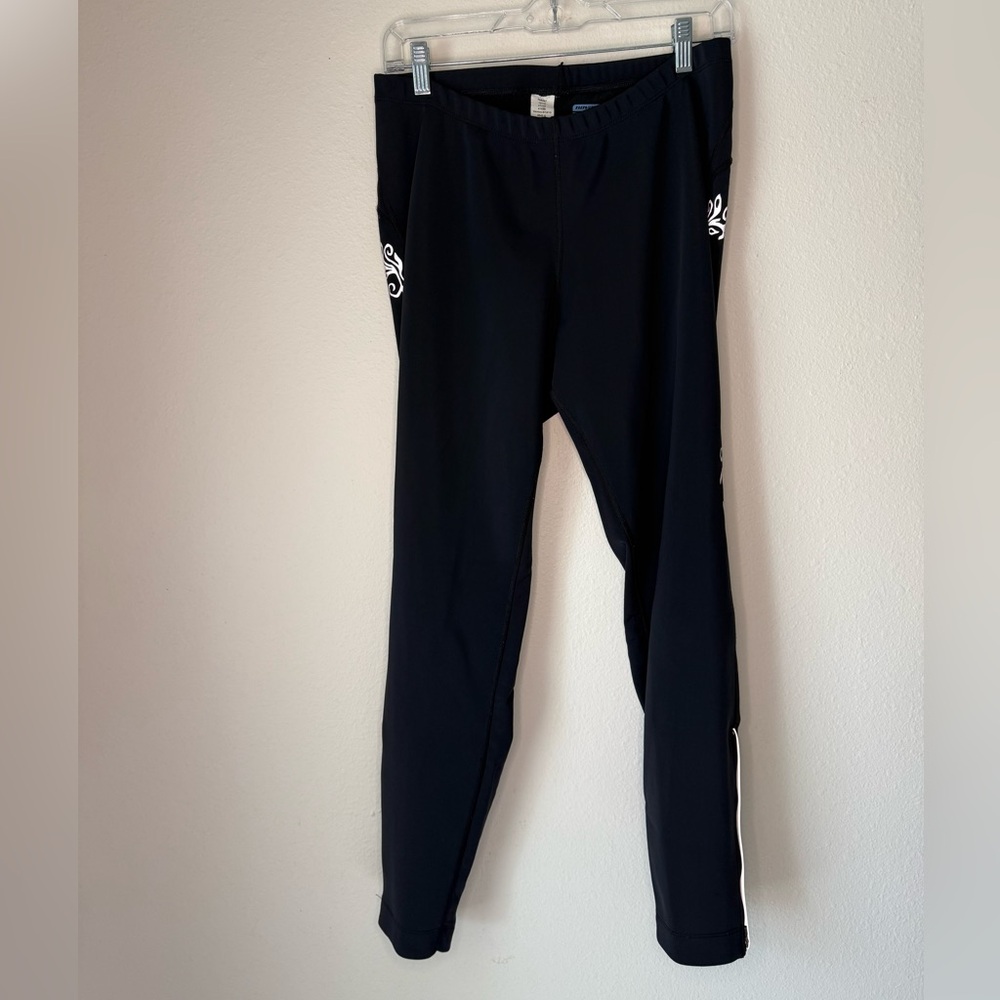 Novara Womens Leggings Black Compression Pants Athletic Size L 29” Waist